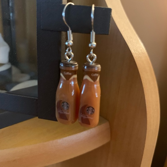 New💚Iced Coffee Bottle Earrings - Picture 2 of 3